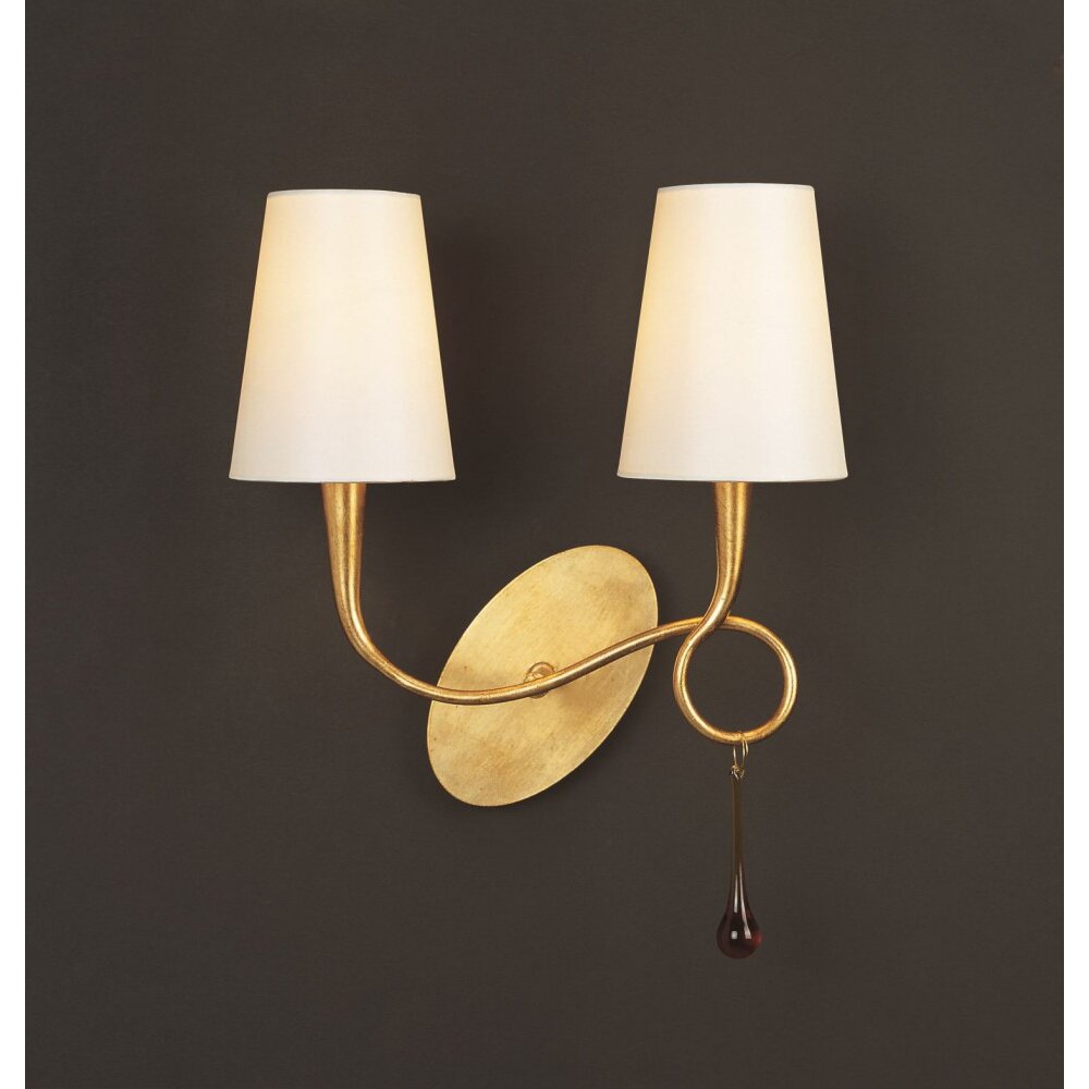 Mantra Paola Vägglampa Guld, 2-ljuskällor main product photo