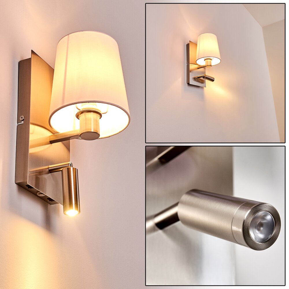 Kublis Vägglampa LED Nickel matt, 2-ljuskällor main product photo