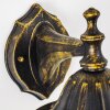 Ribadeo vägglampa utomhus, Vägglampa Svart-guld, 1-ljuskällor