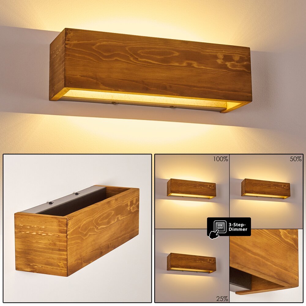 Adak Up & Down Lampa, Vägglampa LED Trä mörkt, 1-ljuskällor main product photo