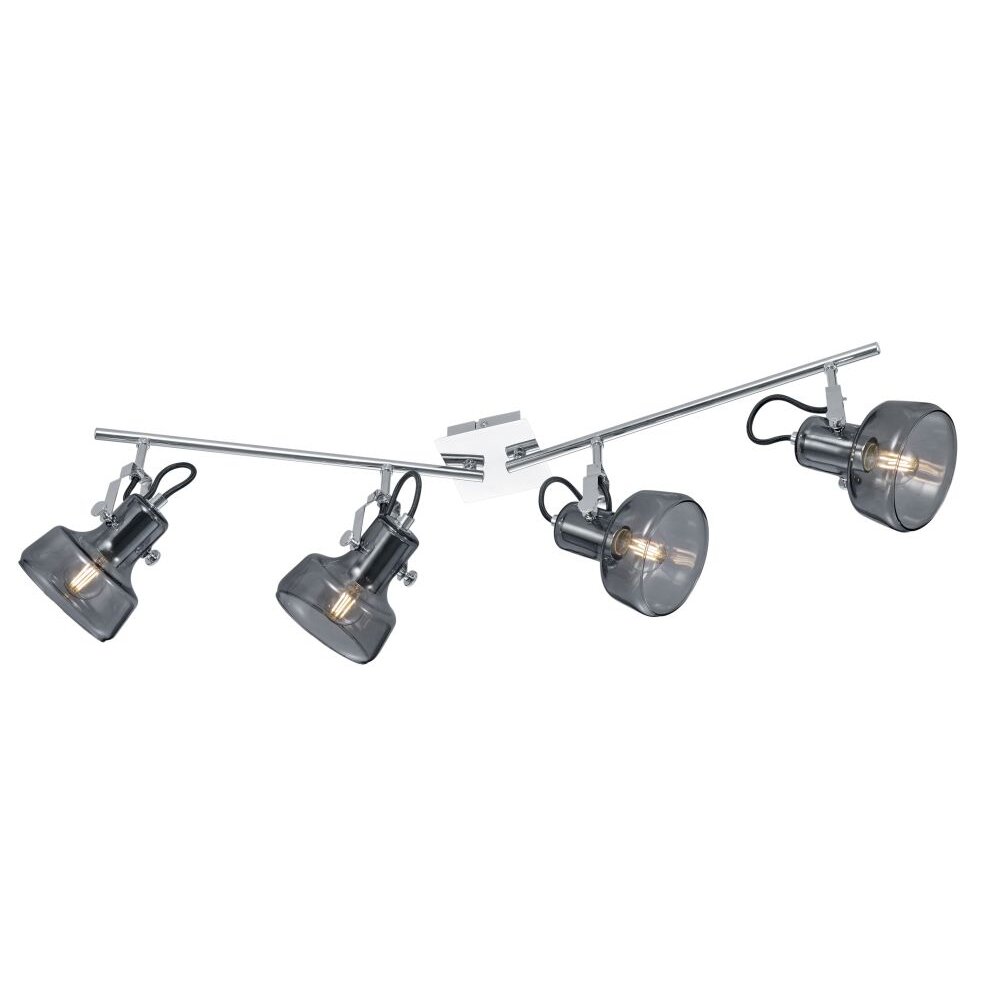 Trio Lampor KOLANI Taklampa, Takstrålkastare Krom, 4-ljuskällor main product photo