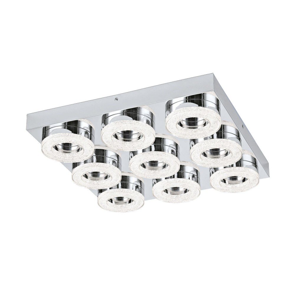 Eglo FRADELO Vägg- och taklampor LED Krom, Kristall optik, 9-ljuskällor main product photo