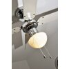 Globo CHAMPION Taklampa, Takfläkt med belysning Krom, Rostfritt stål, Vit, 1-ljuskällor
