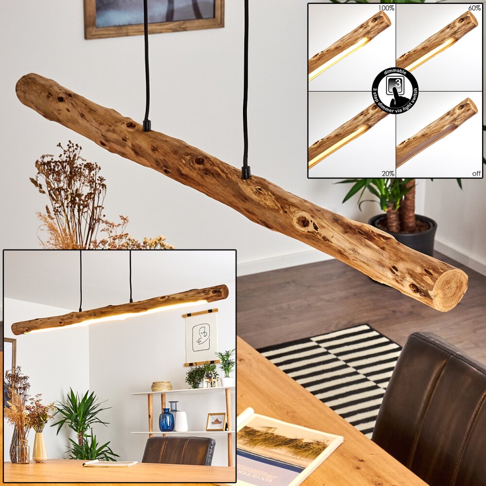 Winterthur Pendellampa, Pendelbelysning LED Trä ljus, Svart, 1-ljuskällor main product photo