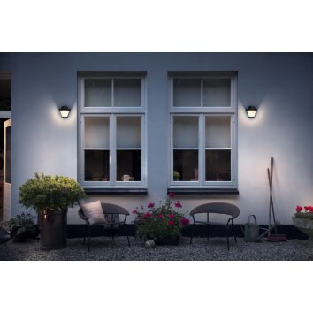 Philips Lampor Serres Utomhusbelysning, vägglampa utomhus Svart, 1-ljuskällor