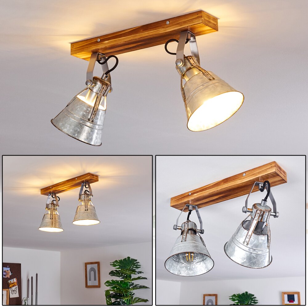 Berkeley Taklampa, Takstrålkastare Mörkbrun, Galvaniserad, 2-ljuskällor main product photo