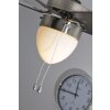 Globo MARVA Taklampa, Takfläkt med belysning Rostfritt stål, Grått, Nickel matt, Vit, 1-ljuskällor
