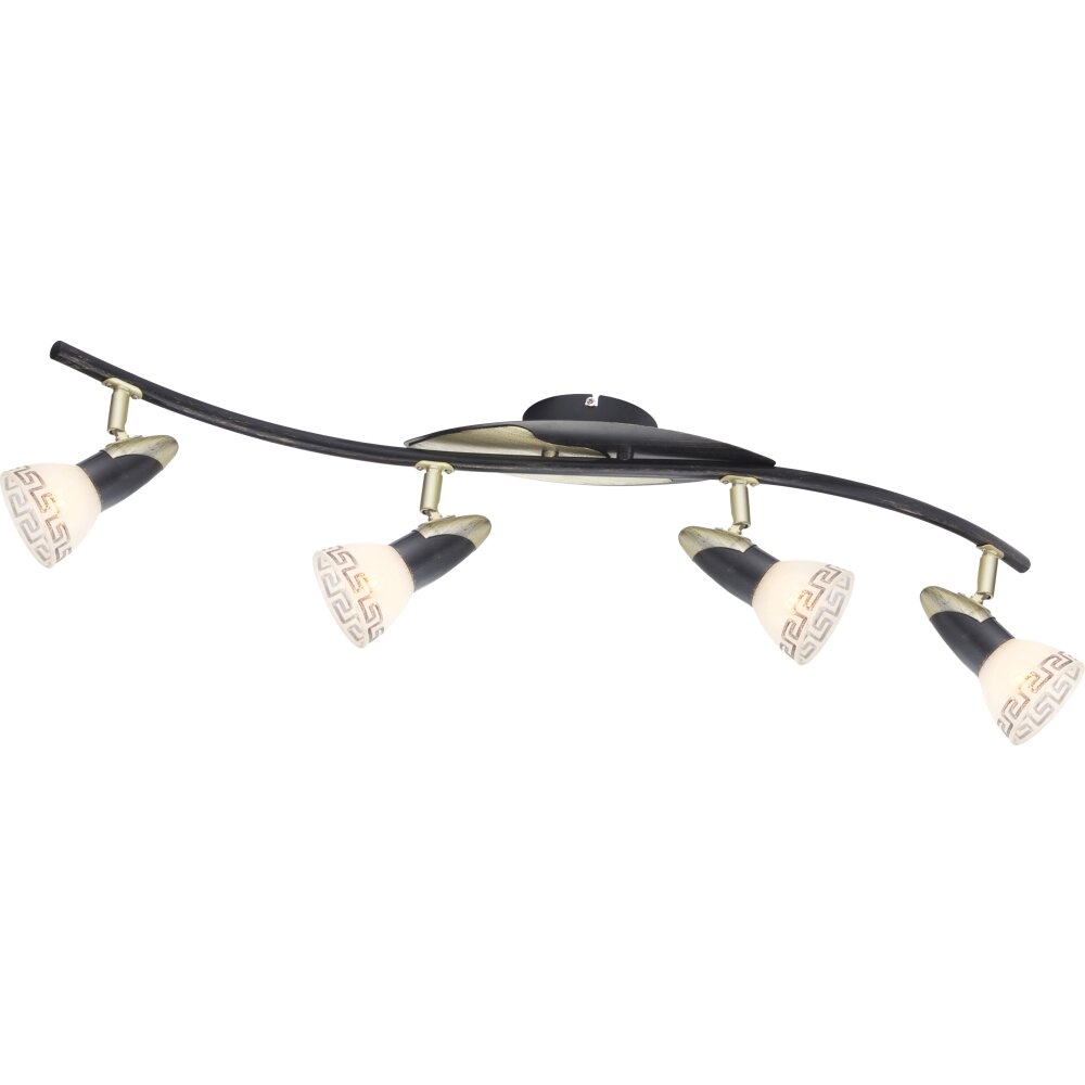 Globo NOVARA Taklampa Svart-guld, 4-ljuskällor main product photo