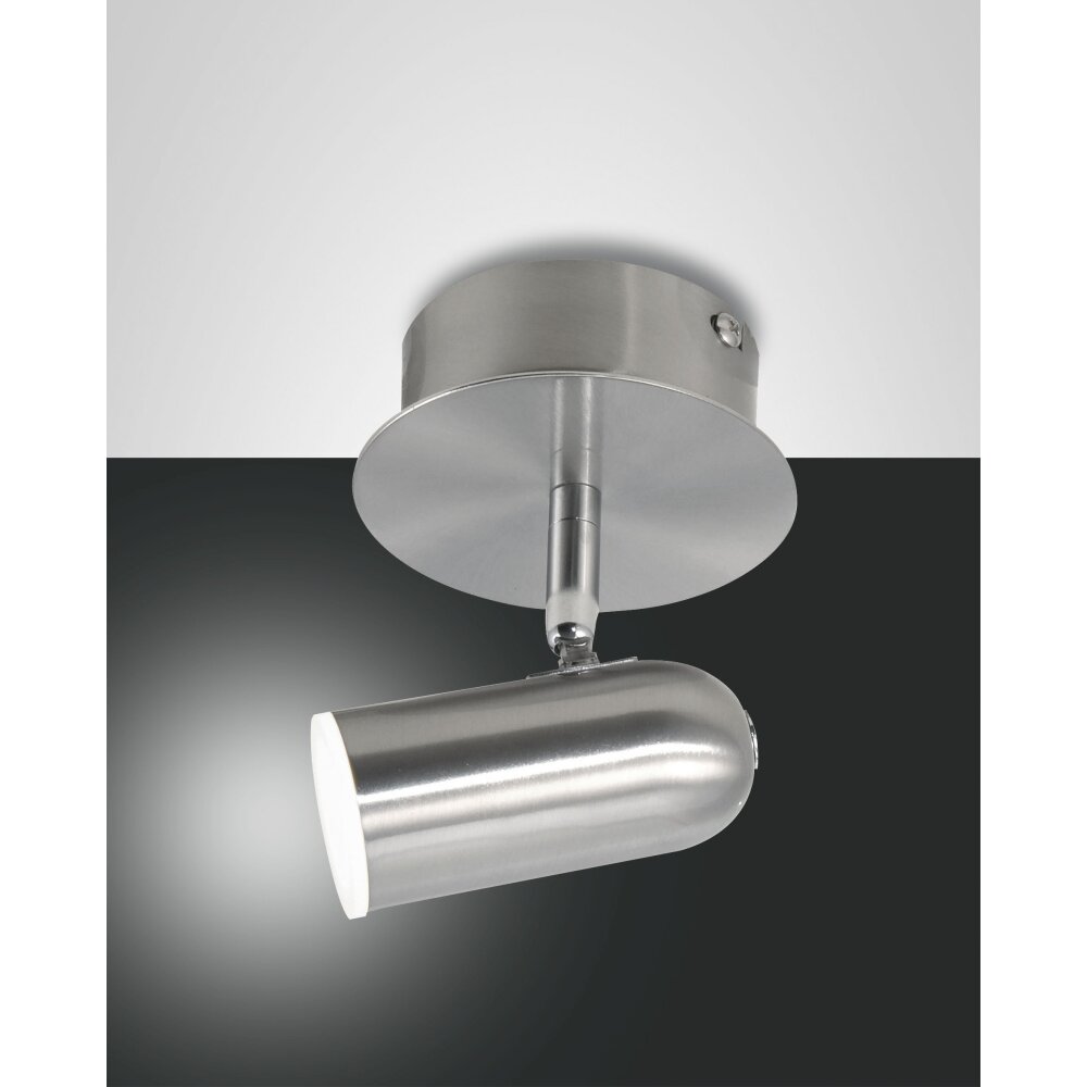 Fabas Luce Spotty Taklampa, Takstrålkastare LED Nickel matt, 1-ljuskällor main product photo