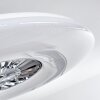 Petrovac Taklampa, Takfläkt med belysning LED Krom, Vit, 1-ljuskällor, Fjärrkontroll