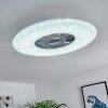 Petrovac Taklampa, Takfläkt med belysning LED Krom, Vit, 1-ljuskällor, Fjärrkontroll