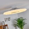 Petrovac Taklampa, Takfläkt med belysning LED Krom, Vit, 1-ljuskällor, Fjärrkontroll