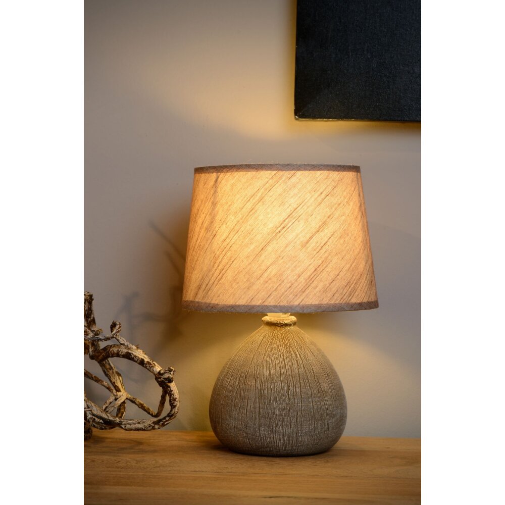 Lucide RAMZI Bordslampa Brun, 1-ljuskällor main product photo