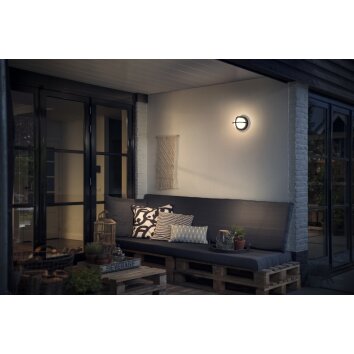 Philips Lampor Astilbe Utomhusbelysning, vägglampa utomhus Svart, 1-ljuskällor