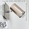 Zuoz Vägglampa, Väggspotlight Nickel matt, 1-ljuskällor