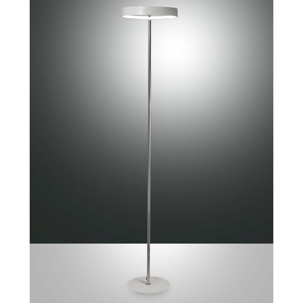 Fabas Luce Double Golvlampa LED Krom, Vit, 1-ljuskällor main product photo
