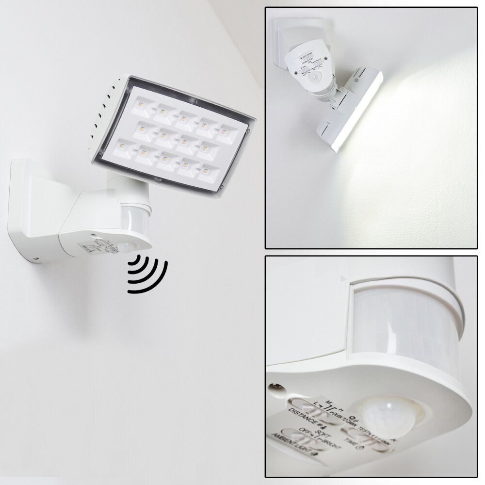 Loit Vägglampa LED Vit, 1-ljuskällor, Rörelsedetektor main product photo