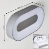Felsted vägglampa utomhus, Vägglampa LED Silver, 1-ljuskällor