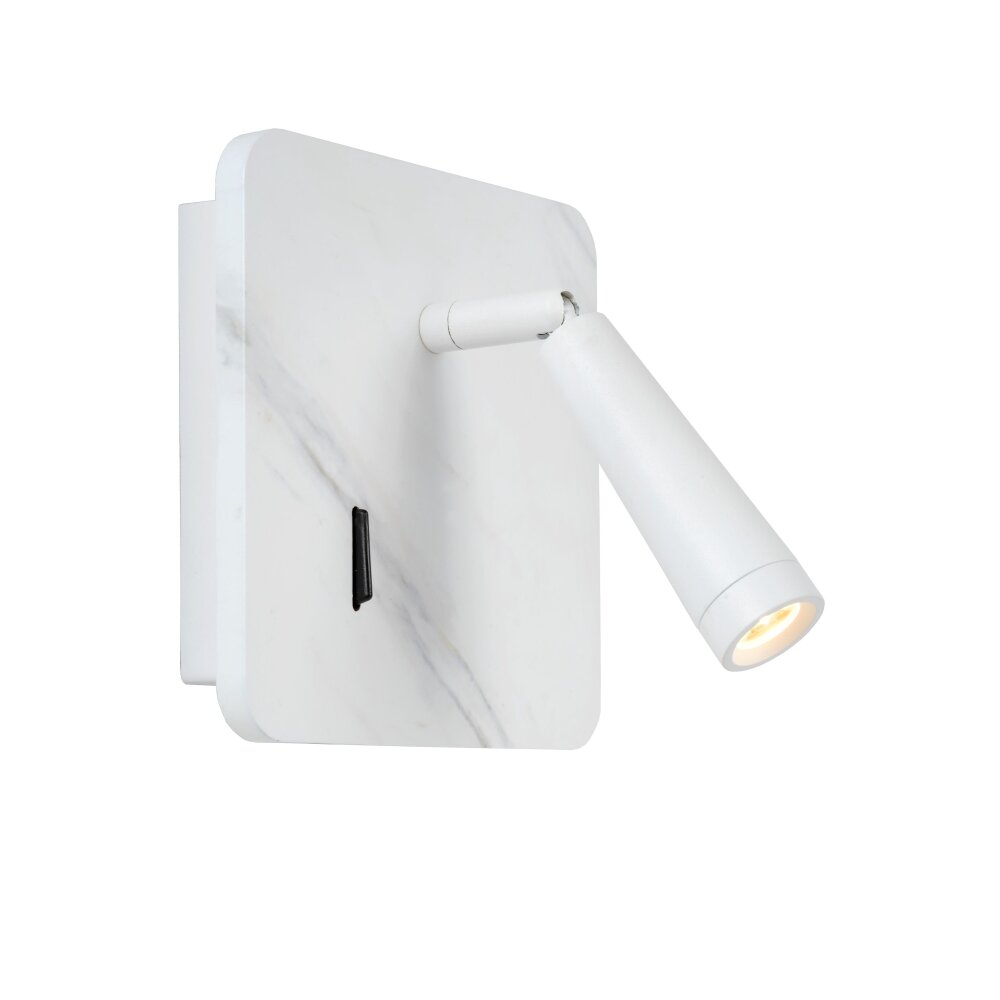 Lucide OREGON Väggspotlight LED Vit, 1-ljuskällor main product photo