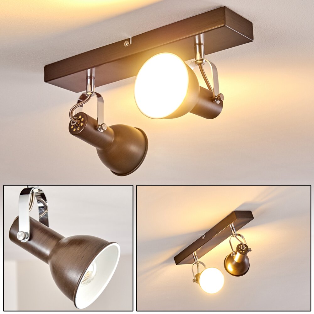 Danikon Taklampa, Takstrålkastare Brun, 2-ljuskällor main product photo