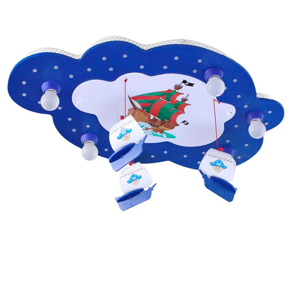 Elobra Barnbelysning SCHIFFE Taklampa Blå, 5-ljuskällor main product photo