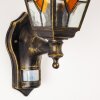 Antibes vägglampa utomhus, Vägglampa Brunt, guld, 1-ljuskällor, Rörelsedetektor
