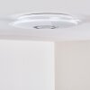 Haderup Taklampa LED Krom, Vit, 1-ljuskällor, Fjärrkontroll, Färgväxlare