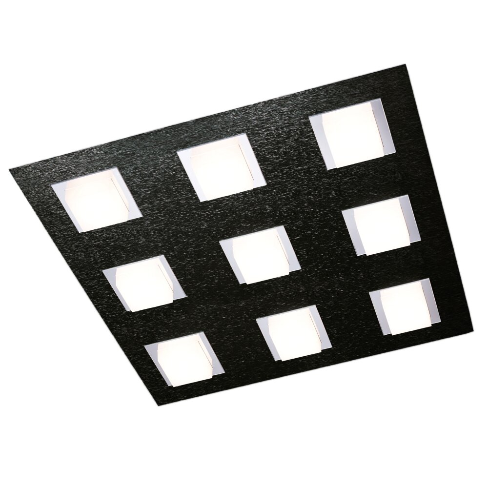 Grossmann BASIC Taklampa LED Svart, 9-ljuskällor main product photo