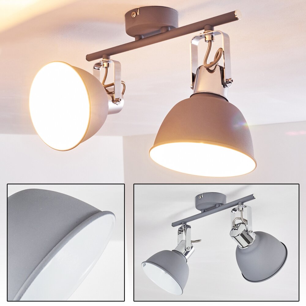 Dompierre Taklampa, Takstrålkastare Grått, Vit, 2-ljuskällor main product photo