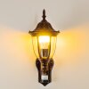 Ribadeo Vägglampa Svart-guld, 1-ljuskällor, Rörelsedetektor