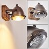Glostrup Vägglampa Brun, Färg i rostfritt stål, 1-ljuskällor
