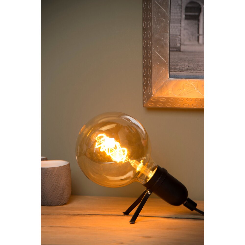 Lucide PUKKI Bordslampa Svart, 1-ljuskällor main product photo