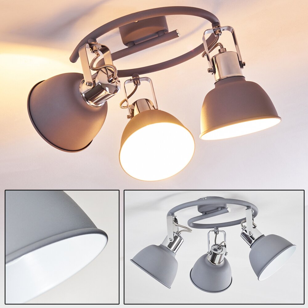 Dompierre Taklampa, Takstrålkastare Grått, Vit, 3-ljuskällor main product photo