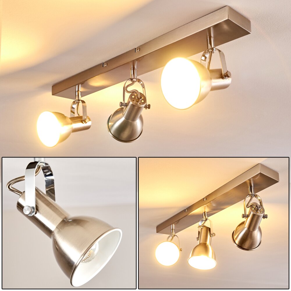 Danikon Taklampa, Takstrålkastare Nickel matt, 3-ljuskällor main product photo