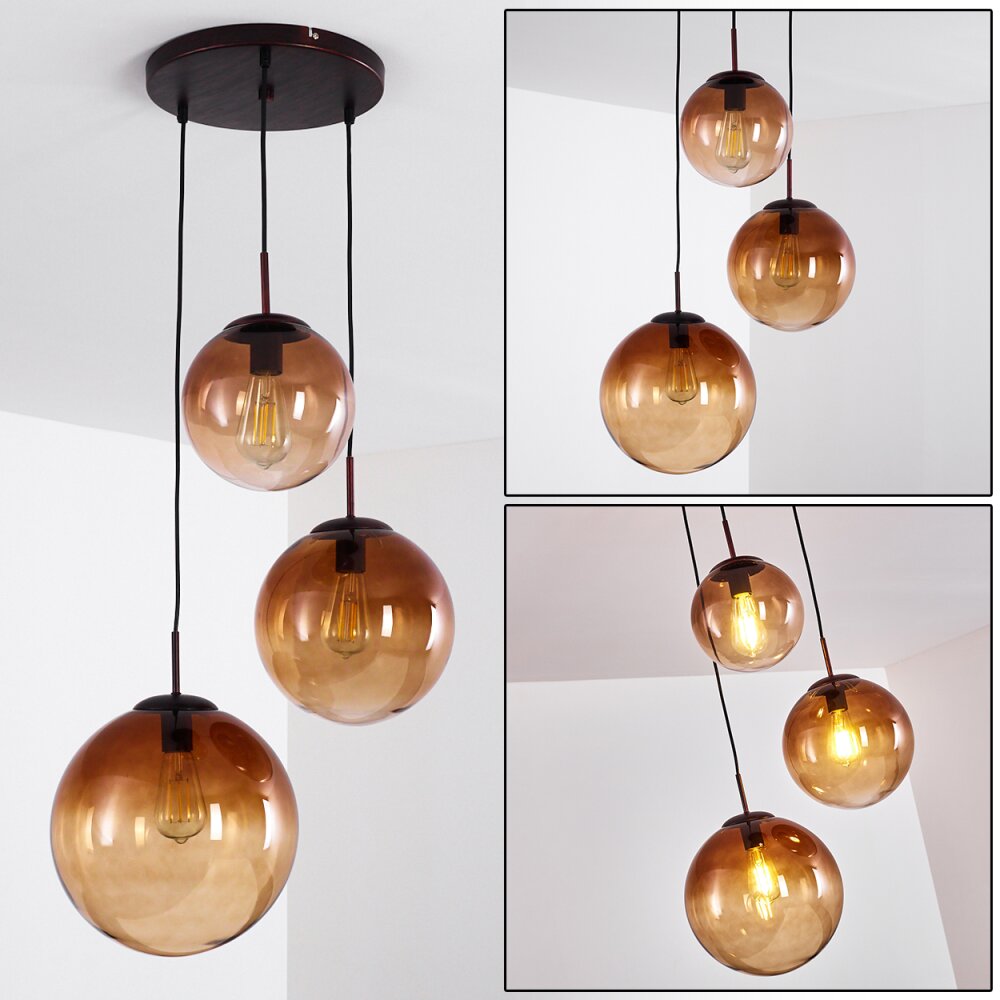 Degevos Pendellampa, Pendelbelysning Brun, 3-ljuskällor main product photo