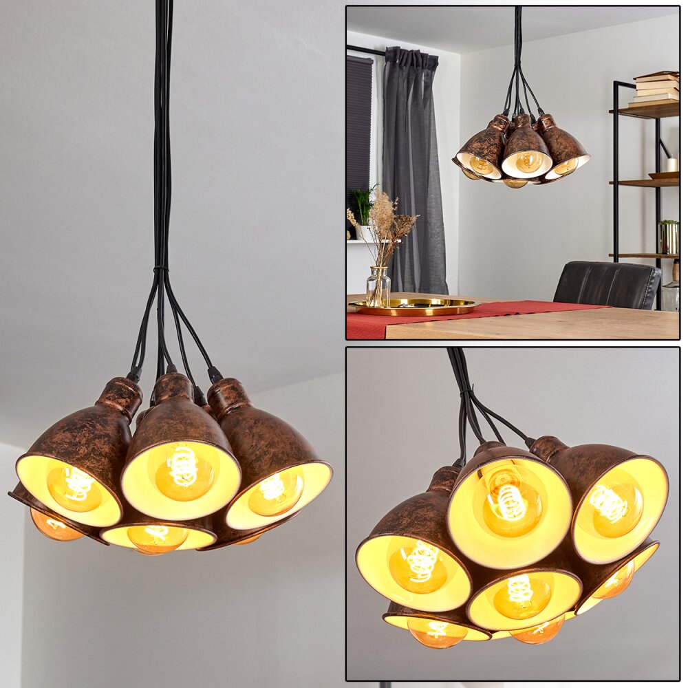 Timola Pendellampa Kopparfärg, Rostfärger, 7-ljuskällor main product photo