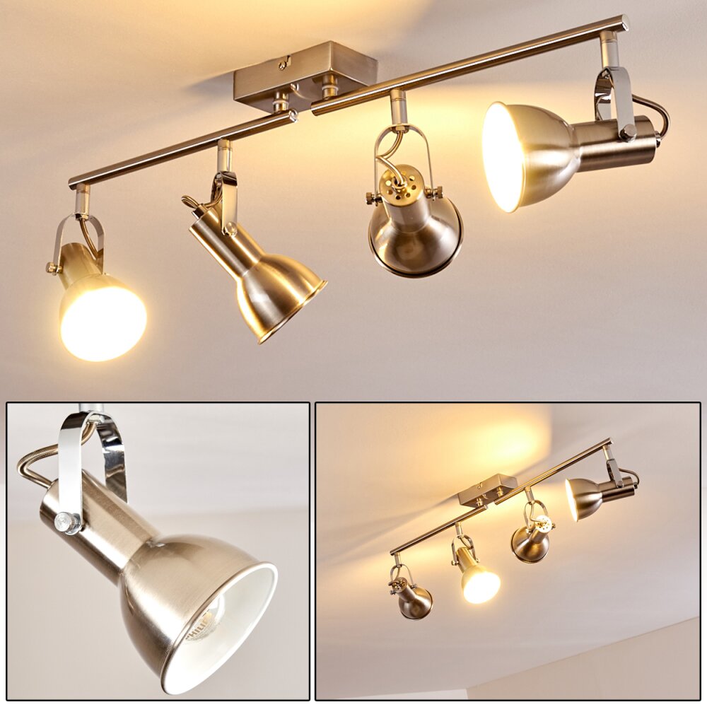 Danikon Taklampa, Takstrålkastare Nickel matt, 4-ljuskällor main product photo