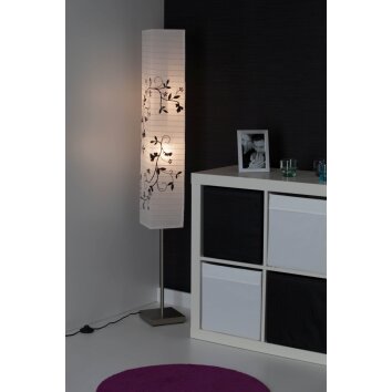 Brilliant Nerva Golvlampa, Golvlampa Grått, Vit, 2-ljuskällor