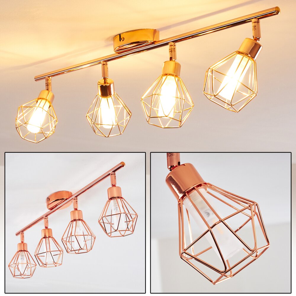 Ferrand Taklampa, Takstrålkastare LED Kopparfärg, 4-ljuskällor main product photo