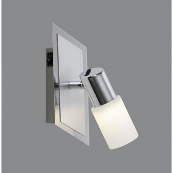 Trio CLAPTON Väggspotlight LED Aluminium, Krom, Färg i rostfritt stål, 1-ljuskällor