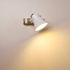 Oksbol Vägglampa Trä mörkt, Vit, 1-ljuskällor
