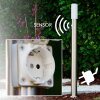 Caserta Golvlampa, gångvägslampa Färg i rostfritt stål, 1-ljuskällor, Rörelsedetektor