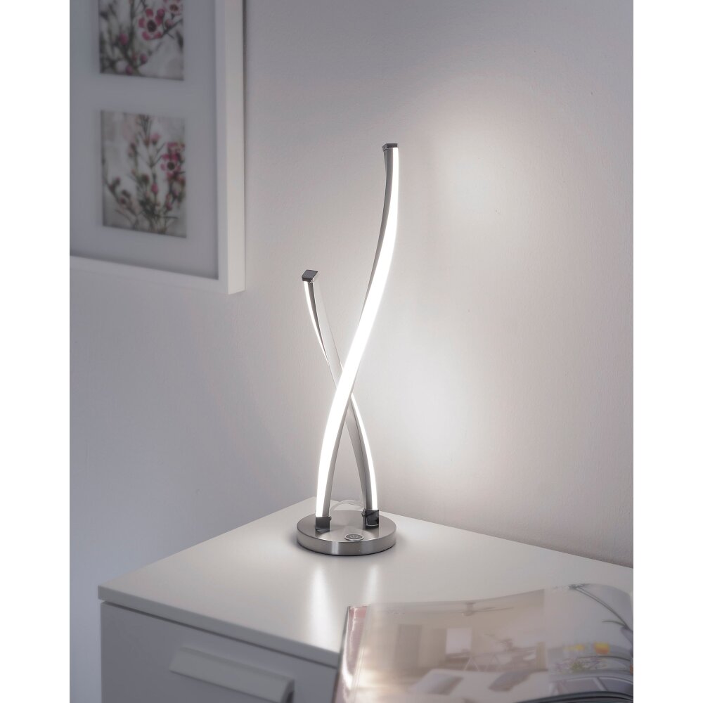 Paul Neuhaus Lampor POLINA Bordslampa LED Rostfritt stål, 1-ljuskällor main product photo