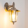 Moskau vägglampa utomhus, Vägglampa Färg i rostfritt stål, Genomskinlig, klar, 1-ljuskällor