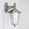 Moskau vägglampa utomhus, Vägglampa Rostfritt stål, Genomskinlig, klar, 1-ljuskällor