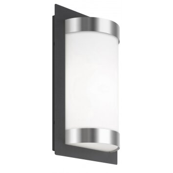 LCD vägglampa utomhus, Vägglampa LED Färg i rostfritt stål, Svart, 1-ljuskällor, Rörelsedetektor