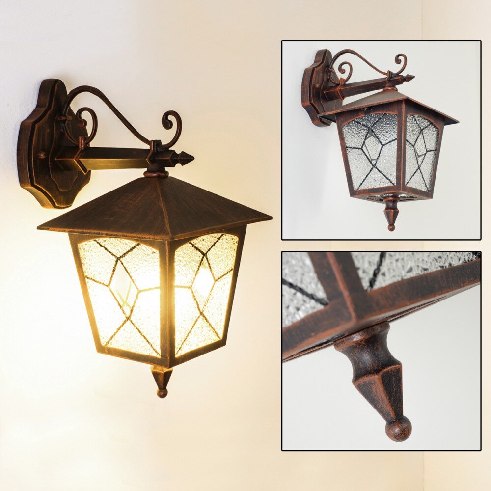 Tok Utomhusbelysning, Vägglampa Brun, Rostfärger, 1-ljuskällor main product photo