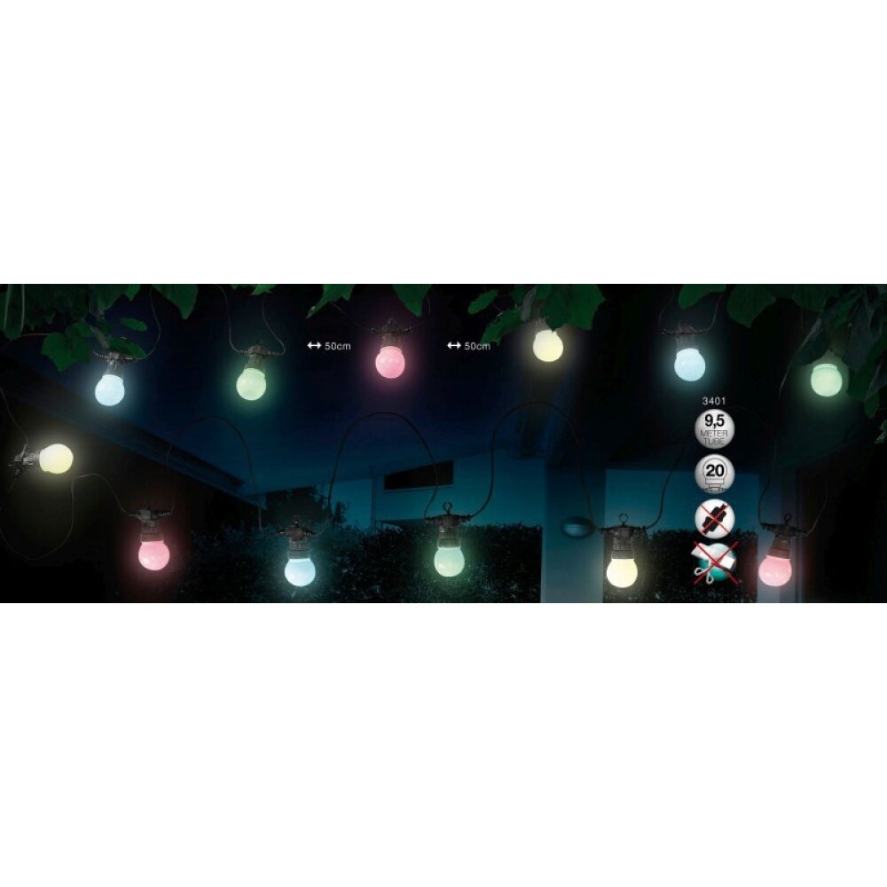 Globo NIRVANA Utomhusbelysning LED Svart, 20-ljuskällor main product photo