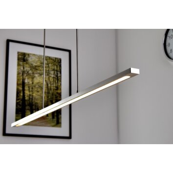 Real Pendellampa, Pendelbelysning LED Färg i rostfritt stål, Nickel matt, 1-ljuskällor
