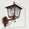 Tok vägglampa utomhus, Vägglampa Brun, Rostfärger, 1-ljuskällor
